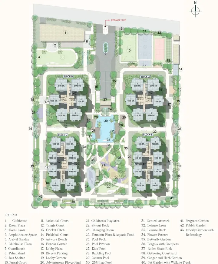 Master plan of Poulomi Florique
